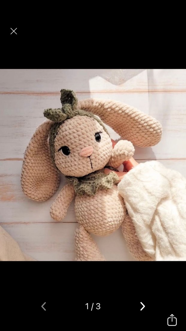 Bej Peluş Tavşan Oyuncak - Görsel 3