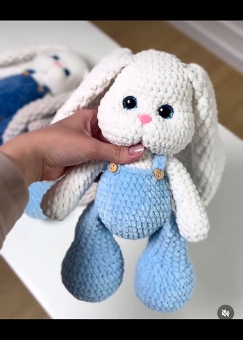 Pastel Renkli Peluş Tavşan Oyuncak - Görsel 3