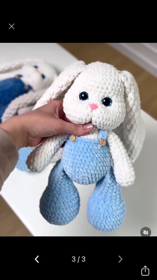 Pastel Renkli Peluş Tavşan Oyuncak - Görsel 3