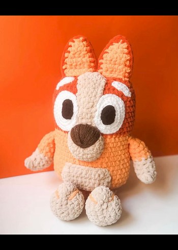 Renkli Mavi Peluş Oyuncak Köpek - Görsel 2