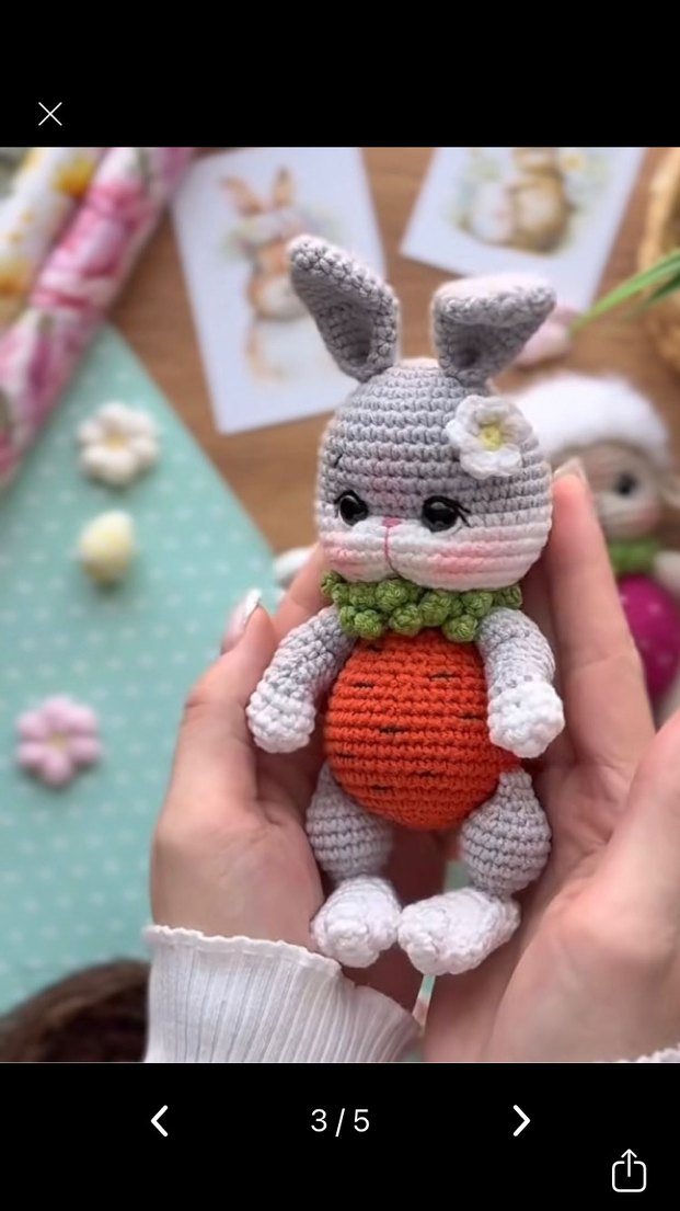 Pastel Renkli Örgü Bebek Sepeti ve Oyuncaklar - Görsel 3