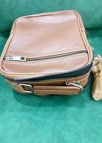 Erkek Kahverengi Fermuarlı Omuz Çantası - Görsel 2