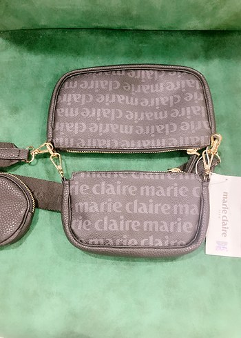 Gri Deri Kadın Çapraz Çanta - Görsel 2