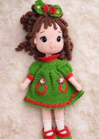 Renkli Örgü Bebek Oyuncak - Görsel 3