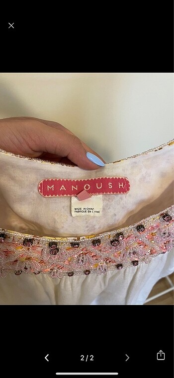 Manoush Beyaz mini elbise