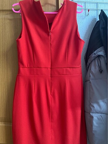 40 Beden kırmızı Renk Koton kısa elbise