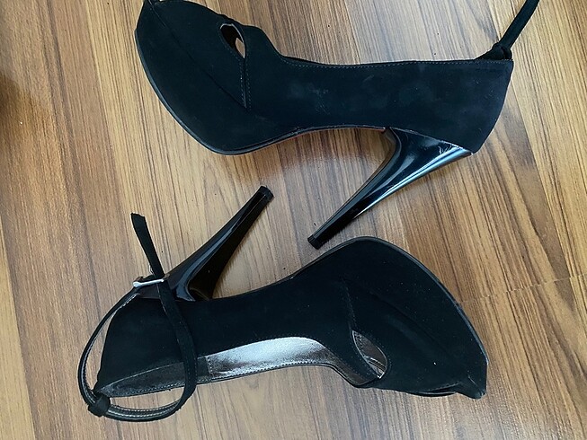 36 Beden siyah Renk Siyah topuklu fantezi ayakkabı