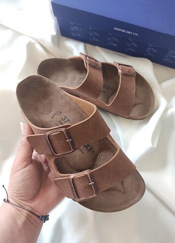 39 Beden kahverengi Renk Birkenstock Arizona terlik taba süet 