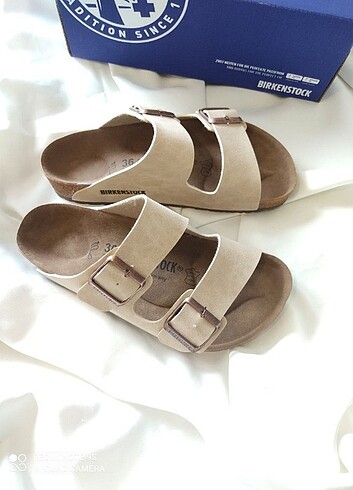 Birkenstock Arizona terlik bej süet 