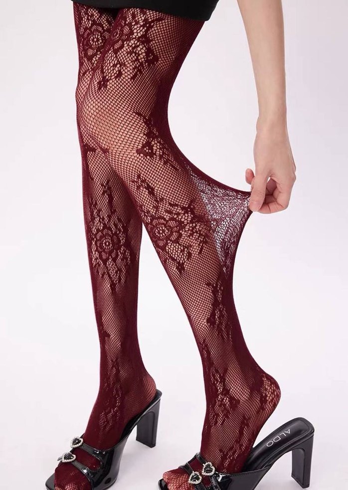 Çiçek Desenli Külotlu Çorap - Görsel 5