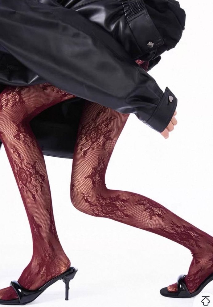 Çiçek Desenli Külotlu Çorap - Görsel 4