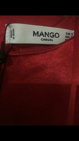 s Beden mango kırmızı elbise