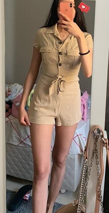 xs Beden camel Renk Bershka tulum