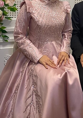Pudra elbise özel tasarım