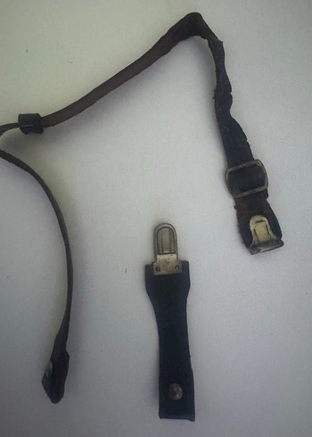 Alman çelik miğferi için deri çene kayışı - Görsel 2