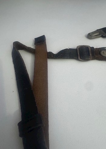 Alman çelik miğferi için deri çene kayışı - Görsel 3