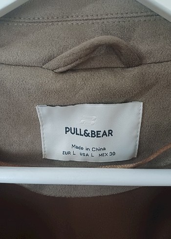 l Beden camel Renk Bej Süet Kuşaklı Midi Trençkot