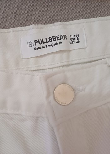 38 Beden Beyaz Midi Kot Pantolon Regular Fit