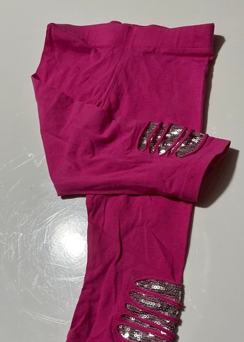 Pembe Kız Çocuk Tayt - Görsel 4