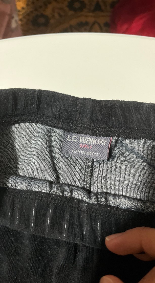 Kız Çocuk Siyah Düğmeli Tayt - Görsel 3