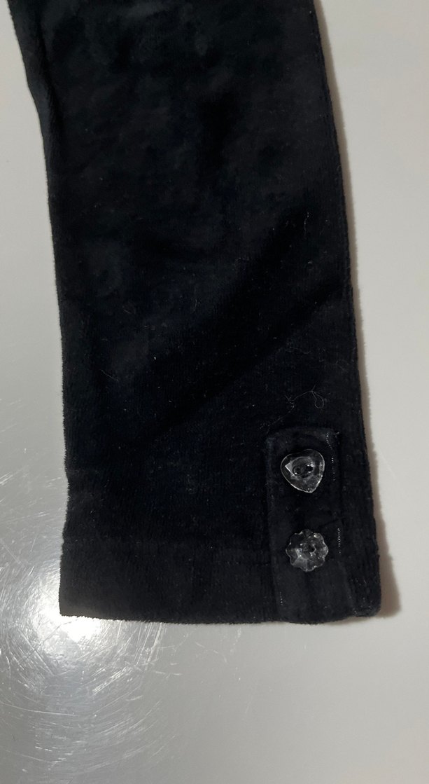 Kız Çocuk Siyah Düğmeli Tayt - Görsel 2