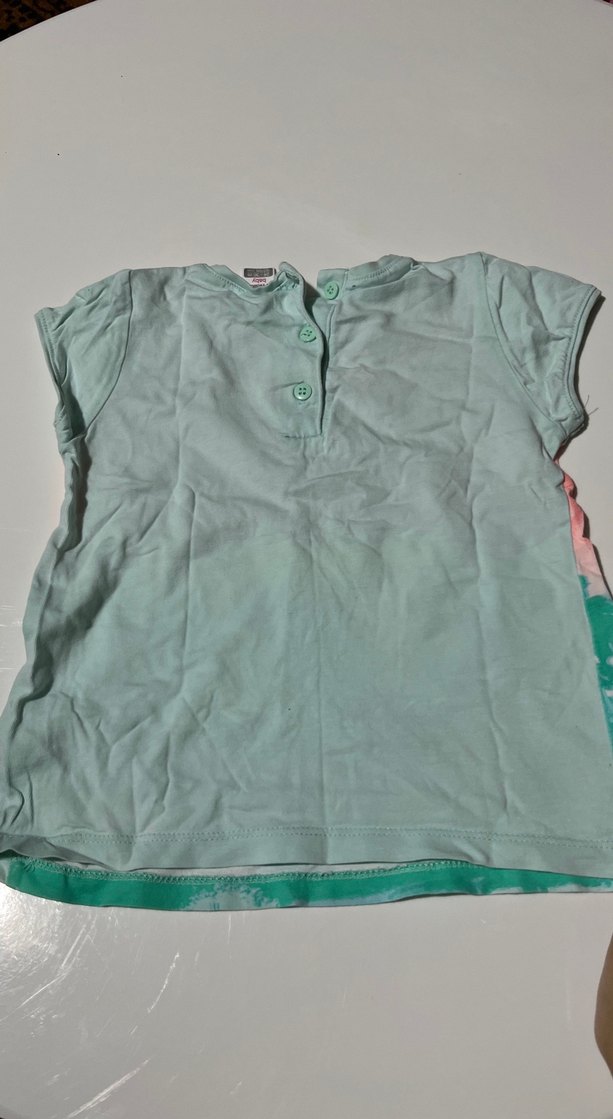 Kız Çocuk Pastel Renkli Tie-Dye Tişört - Görsel 2