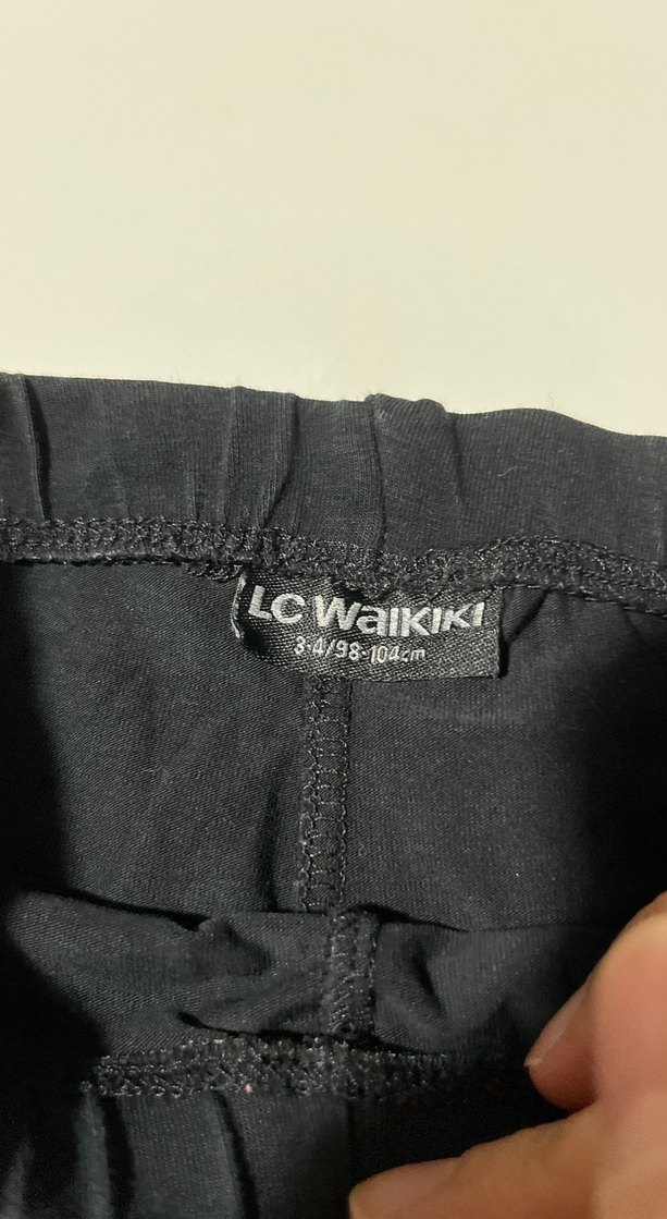 Kız Çocuk Siyah Süet Püsküllü Tayt - Görsel 3