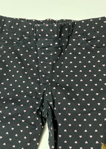 Kız Çocuk Siyah Baskılı Esnek Tayt - Görsel 3