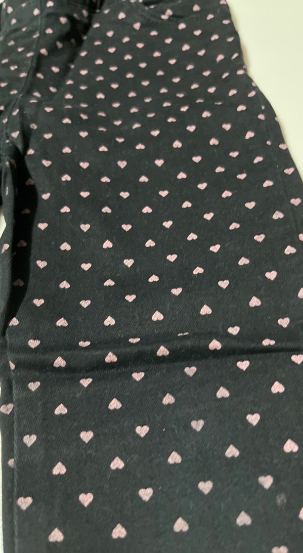 Kız Çocuk Siyah Baskılı Esnek Tayt - Görsel 2