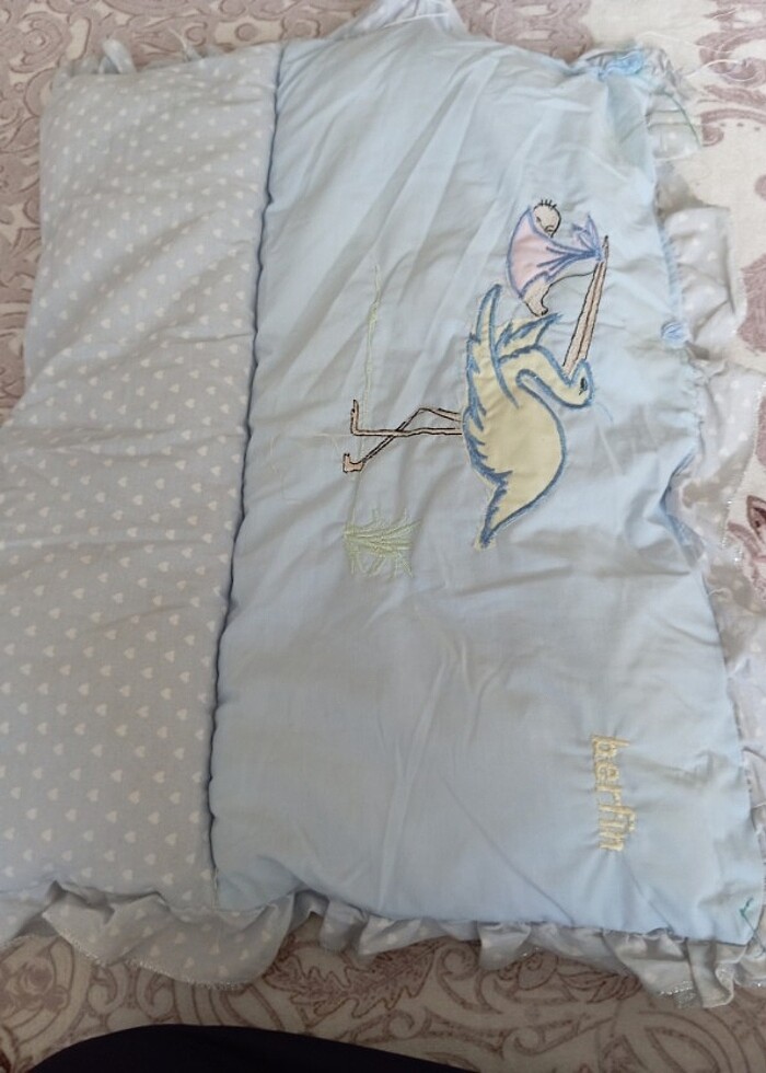 Beşik içi minderleri.. beşik kenarları. Çocuk yatağı. - Görsel 5