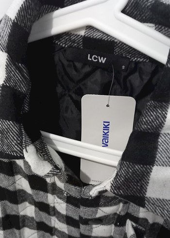 LC Waikiki Düğmeli Gri Kareli Unisex Gömlek