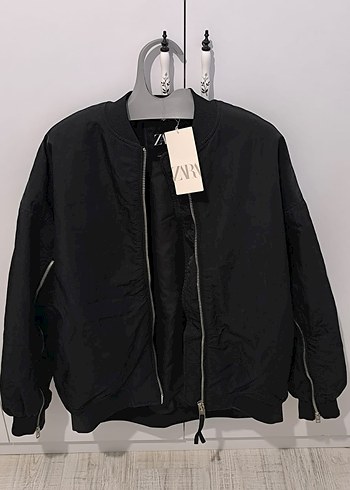Zara Siyah Kadın Bomber Ceket Zara Orijinal