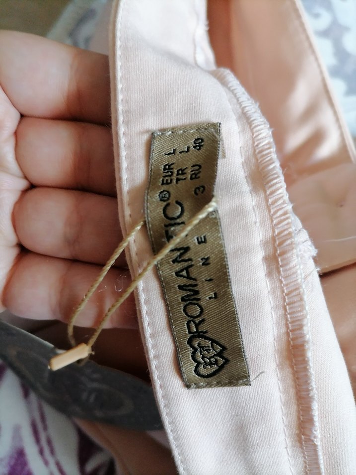 Kadın Bej Midi Keten Pantolon - Görsel 3