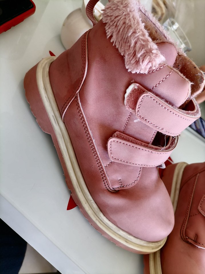 Kızlar için Pembe Tokalı Botlar - Görsel 2