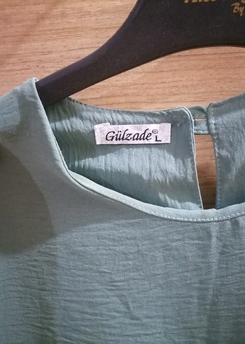 Uzun Kollu Fırfırlı Turkuaz  Tunik - Görsel 3