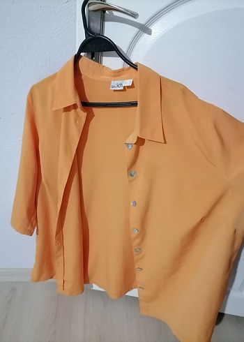 Turuncu Kadın Gömlek - Görsel 4