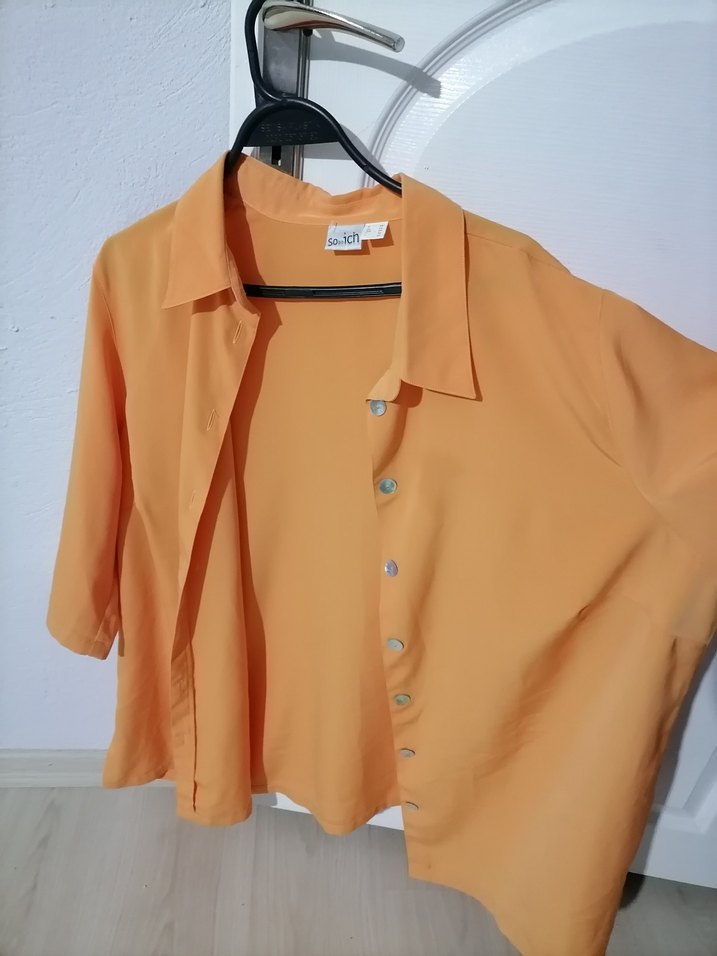 Turuncu Kadın Gömlek - Görsel 4