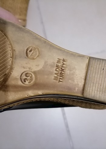 Mavi Desenli Dolgu Topuklu Kadın Terlik - Görsel 4