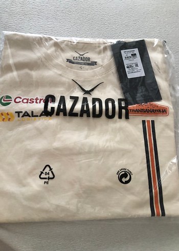 l Beden CAZADOR TEN RENGİ Baskılı Erkek Tişört Velcro Detaylı