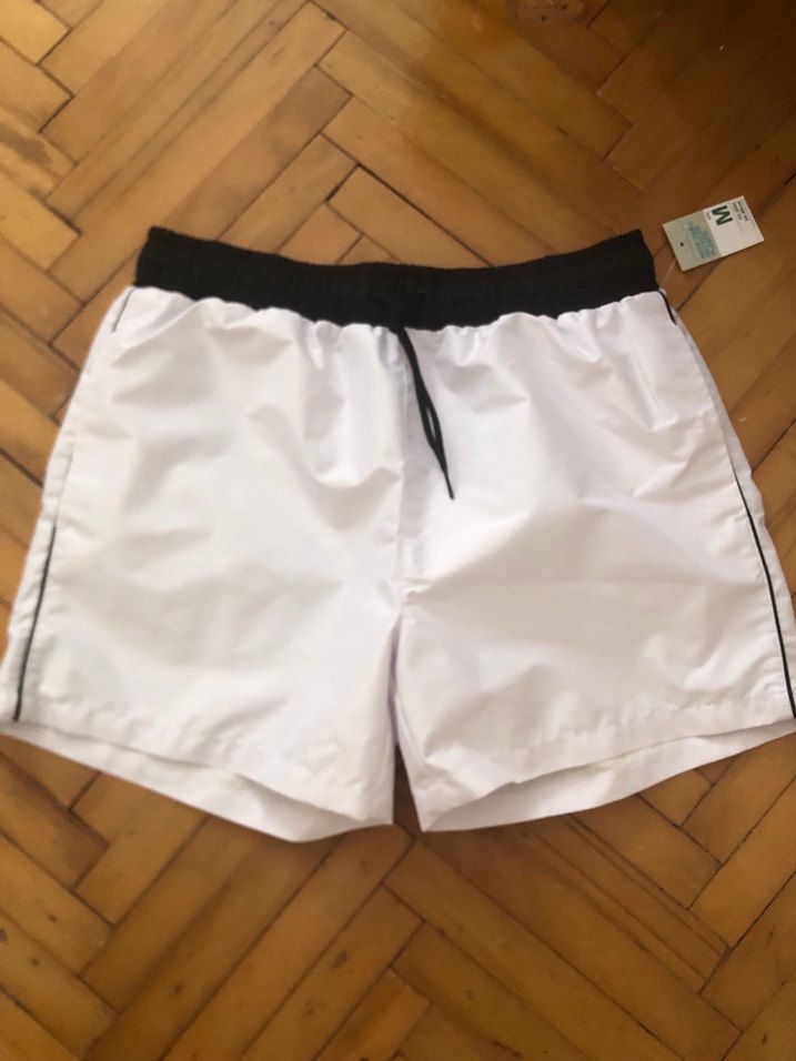 PRİMARK SIFIR Beyaz Bol Kesim Mini Erkek Mayo Şortu - Görsel 2