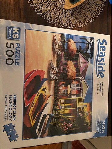 Beden KS GAMES SIFIR 500 PARÇA SAHİL PUZZLE. AMBALAJLI JELATİNLİ SIFI