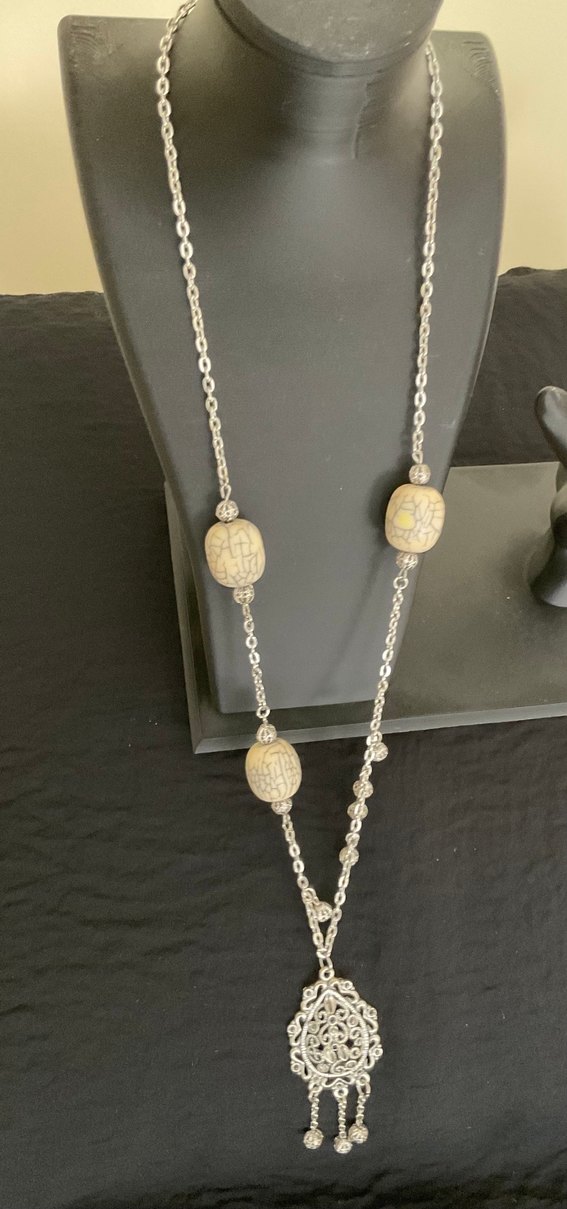 El Emeği Tasarım Bohem Zincir Detaylı Uzun Kolye - Görsel 3