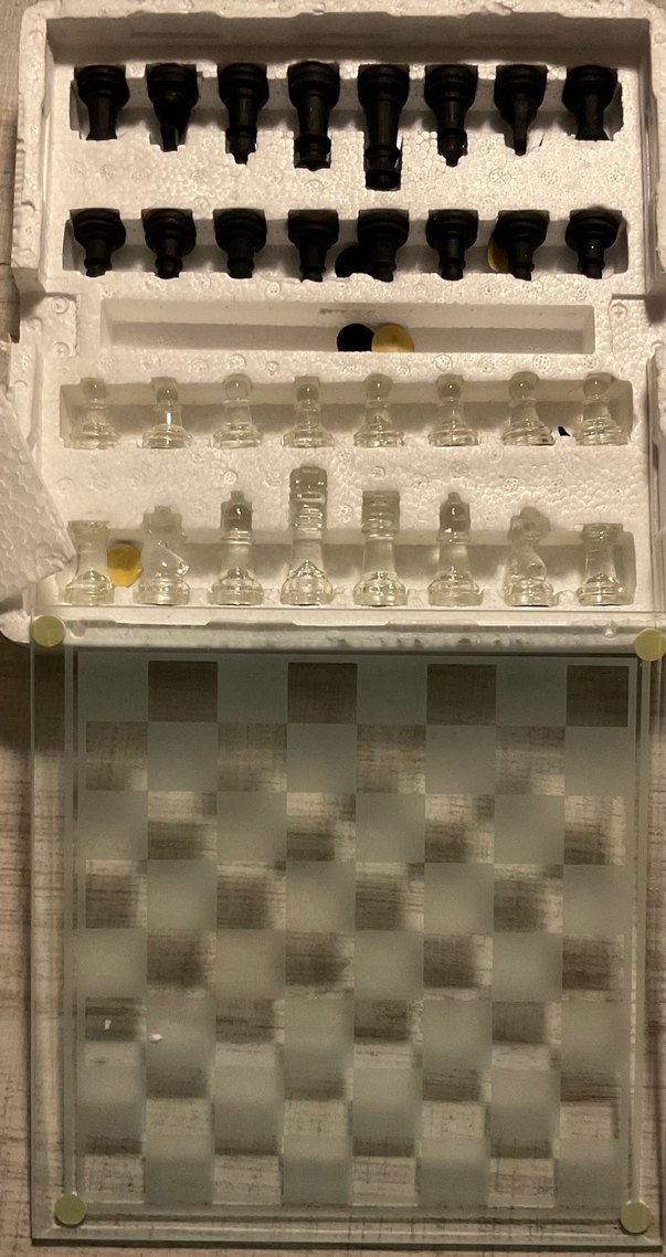 Cam Satranç Takımı 25x25 cm - Görsel 2