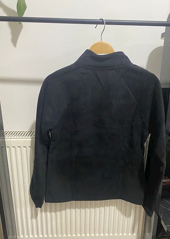 Siyah Fermuarlı Yüksek Yakalı Kadın Sweatshirt - Görsel 9