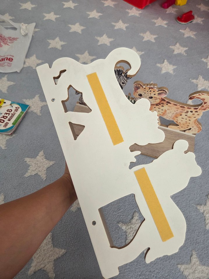 Çocuk Rafı Zebra ve Aslan Figürlü - Görsel 3