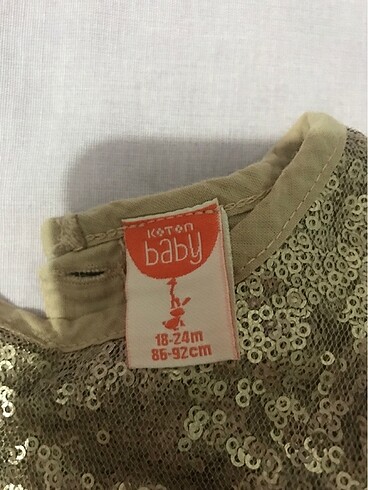 18-24 Ay Beden camel Renk Elbise