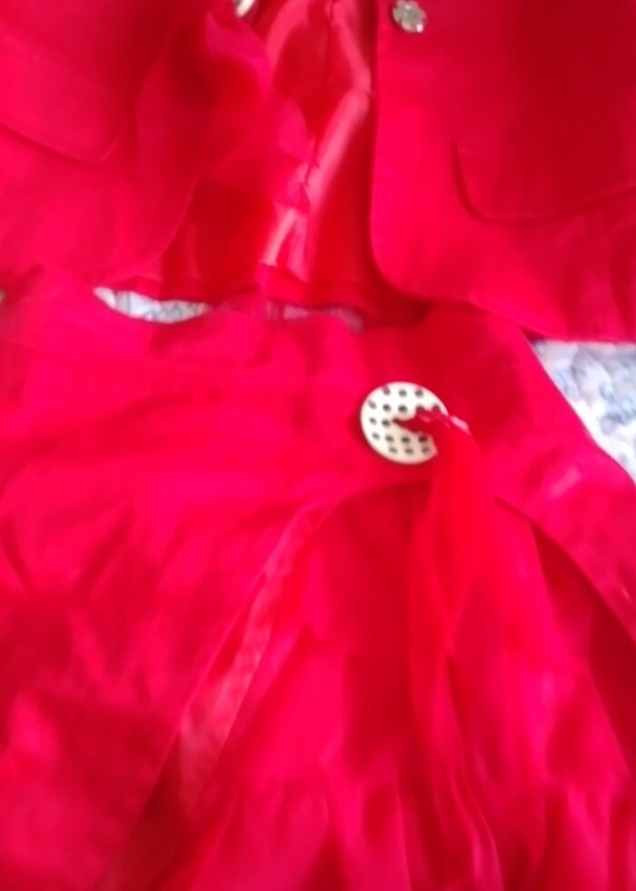 Kırmızı Etek Ceket Takımı  - Görsel 3