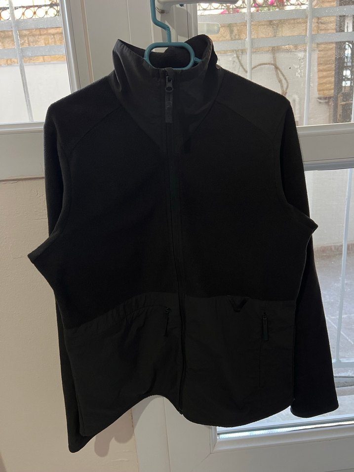 Kadın Siyah Fermuarlı Yüksek Yakalı Polar Ceket - Görsel 5