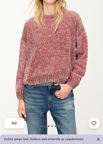 Pull&Bear şönil kumaş kazak - Görsel 3