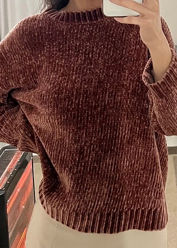 Pull&Bear şönil kumaş kazak - Görsel 2